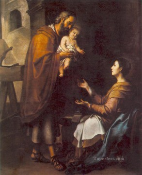 barroco Painting - La Sagrada Familia 1660 Barroco español Bartolomé Esteban Murillo